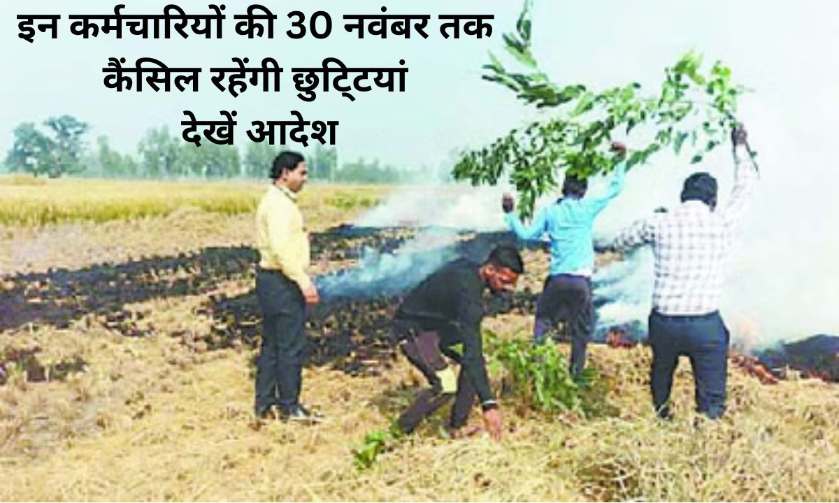 Haryana pollution level Leaves of these employees in Haryana have been cancelled till November 30, this is the reason