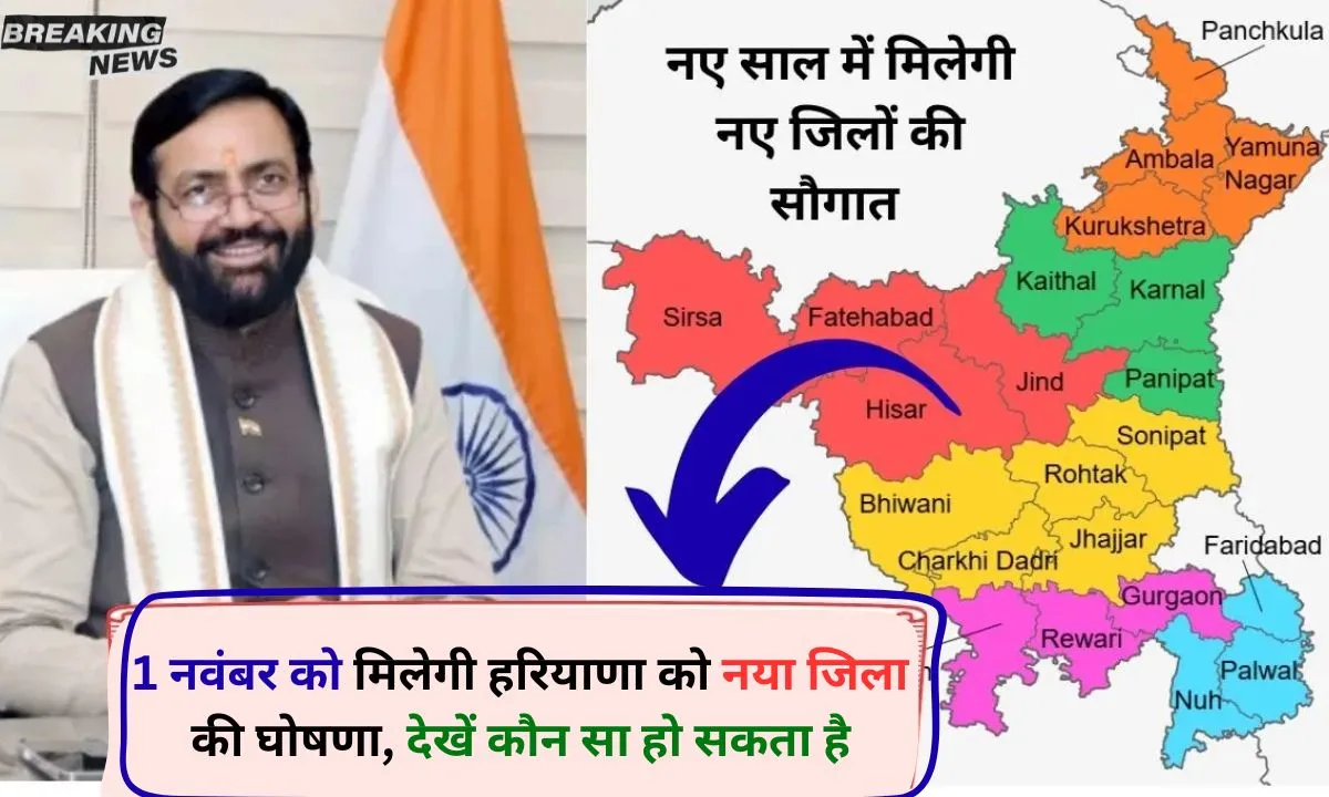 New District Haryana 1 November 23rd district, 10 proposals have come including Gohana, Hansi, Dabwali