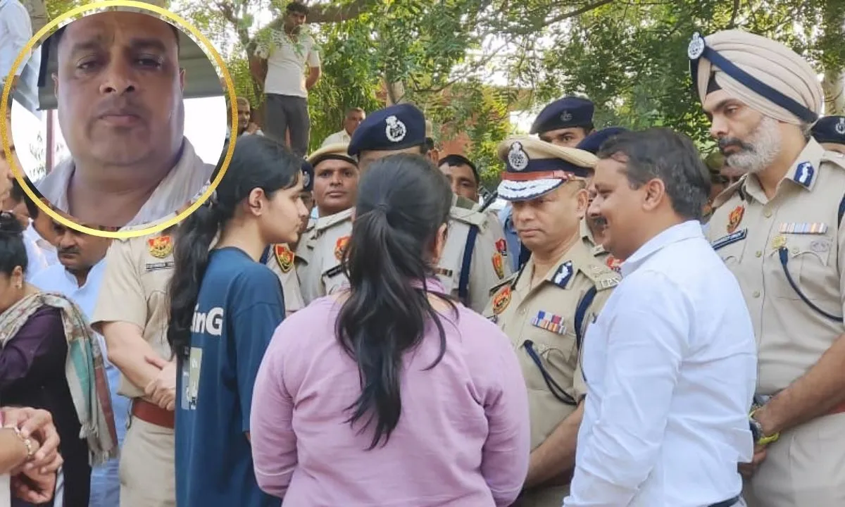 The body of ASI Sandeep, who committed suicide by shooting himself in Rohtak, was cremated; ministers, MLAs, and the DGP also attended.