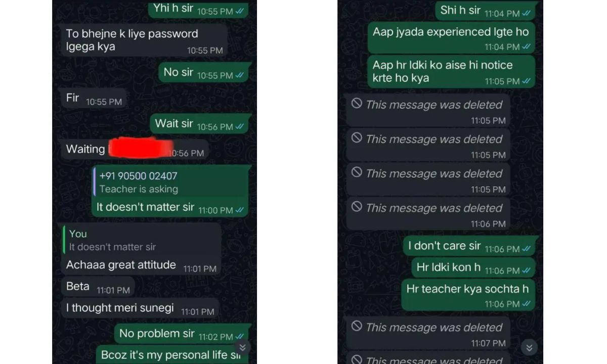 Jind CRSU Chaudhary Ranbir Singh University professor student WhatsApp chat