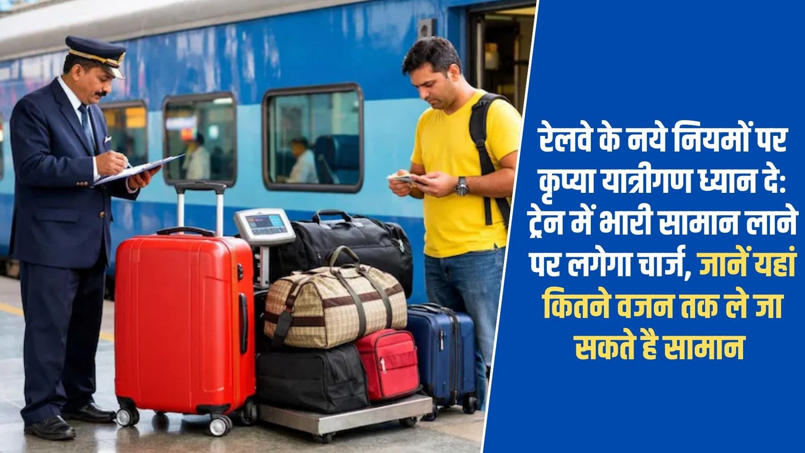 Railway New Rules: Passengers please pay attention to the new railway rules: There will be a charge for carrying heavy luggage on the train. Find out how much luggage you can carry here.