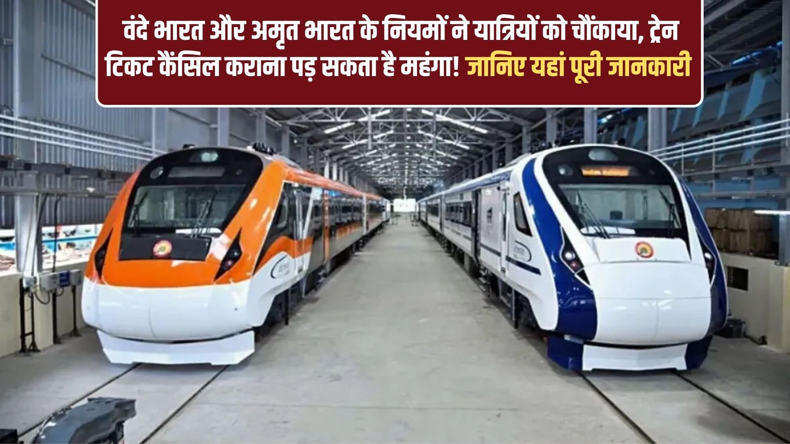 Indian Railways Ticket Rules: The Vande Bharat and Amrit Bharat rules have surprised passengers; canceling train tickets can be costly! Learn the full details here.