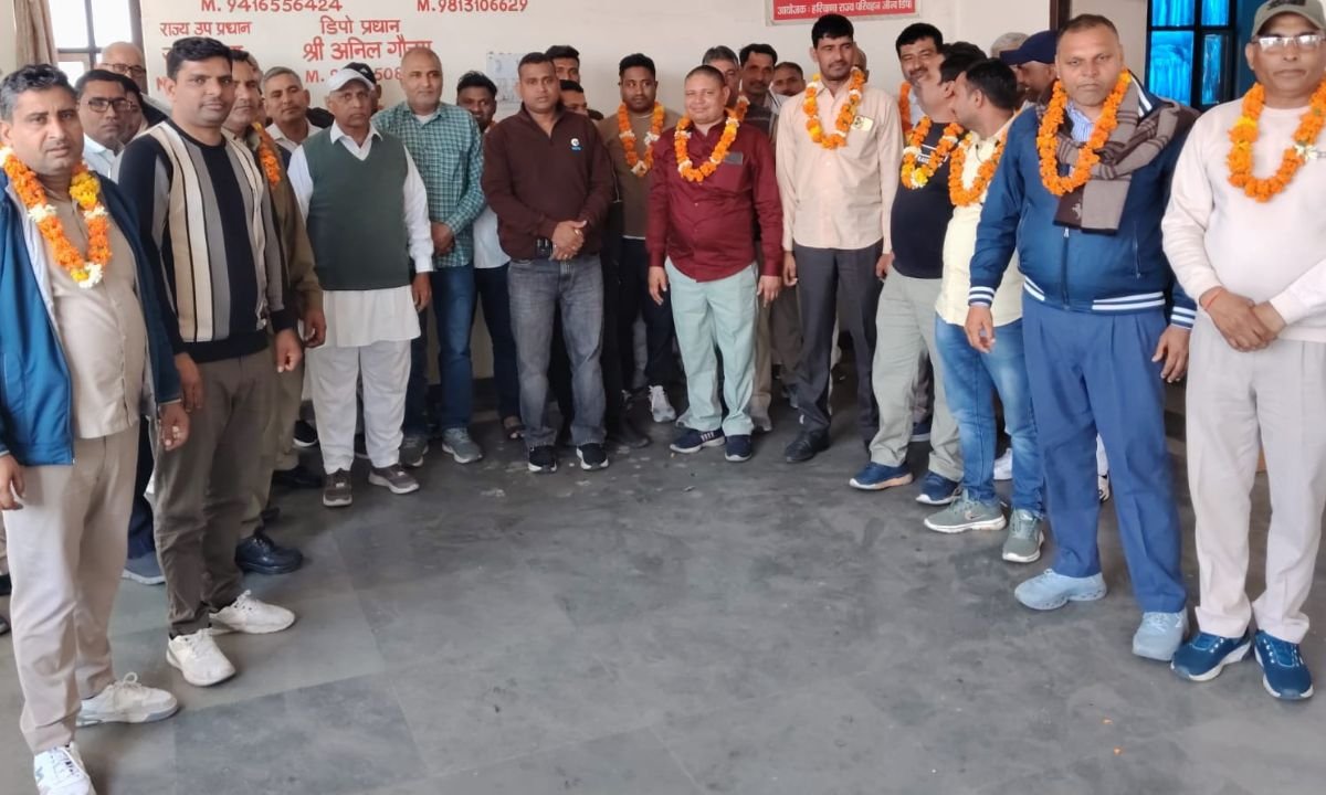 Jind : हरियाणा रोडवेज संयुक्त कर्मचारी संघ ने सरकार की निजीकरण नीतियों का किया विरोध 1 Jind Haryana Roadways Joint Employees Union protested