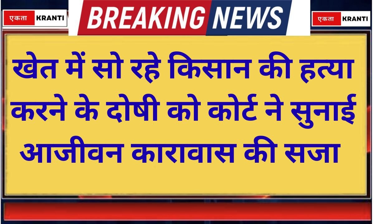 Jind Man sentenced to life imprisonment for killing farmer sleeping in field