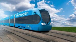 Hydrogen Train Trial: On the third day, the hydrogen train ran without a water can, running at a speed of 70 to 80 km/h.